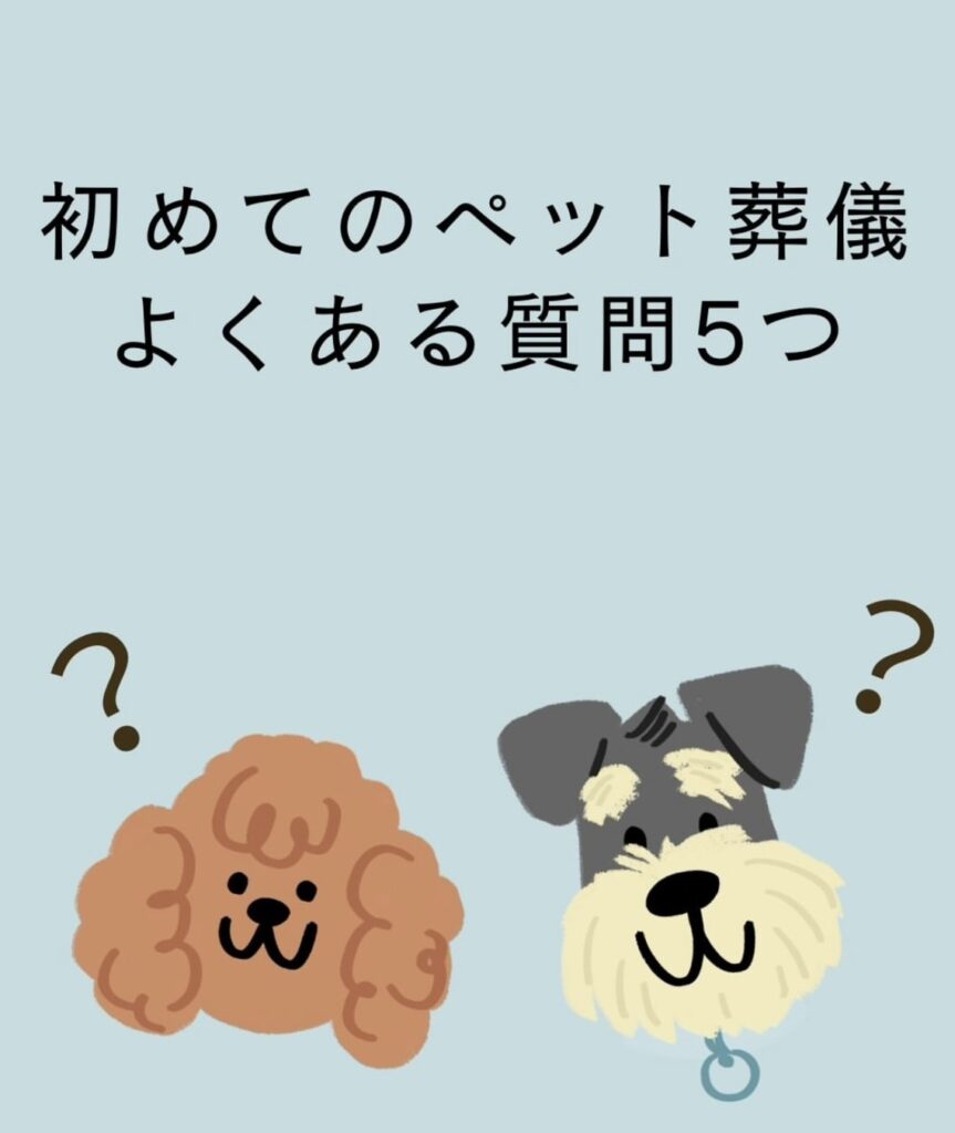 初めてのペット葬儀 よくある質問５つ